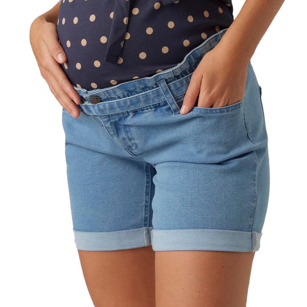 Short de Grossesse Bleu Femme Mamalicious Belted 1
