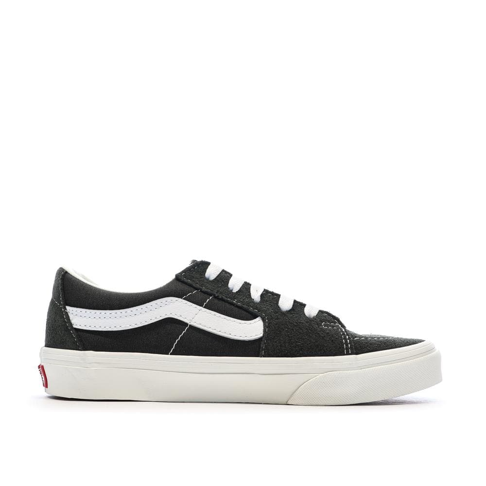 Baskets Gris/Blanc Femme Vans Sk8-low Canva 2