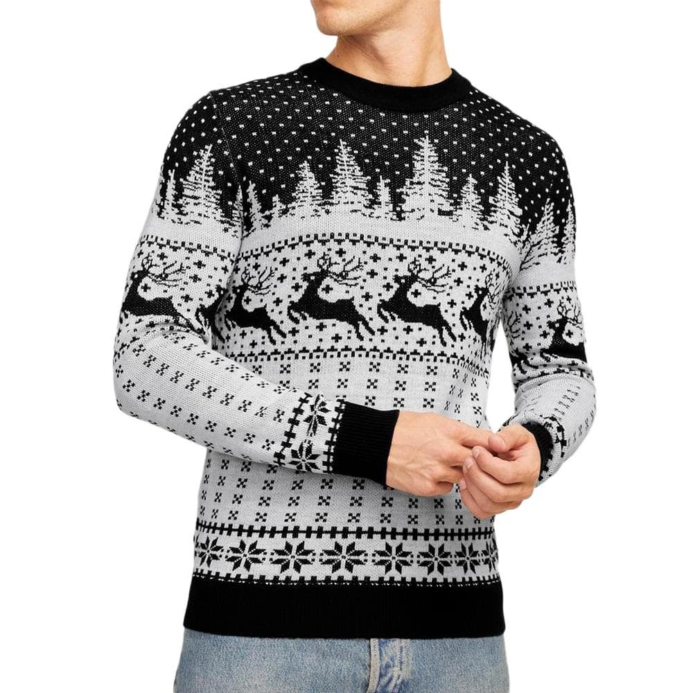 Pull de Noël Marine/Blanc Homme Jack & Jones Gabriel 1