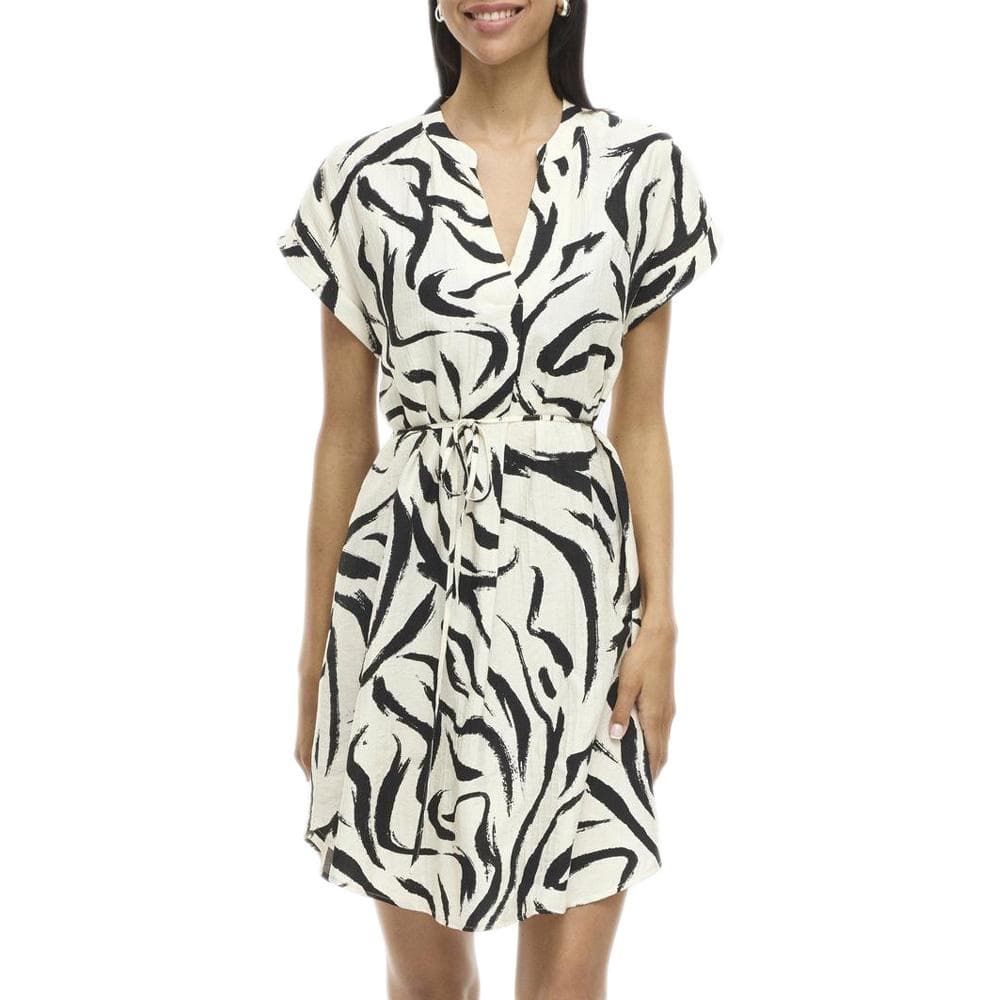 Robe Blanche/Noire Femme Vila Viclo 1