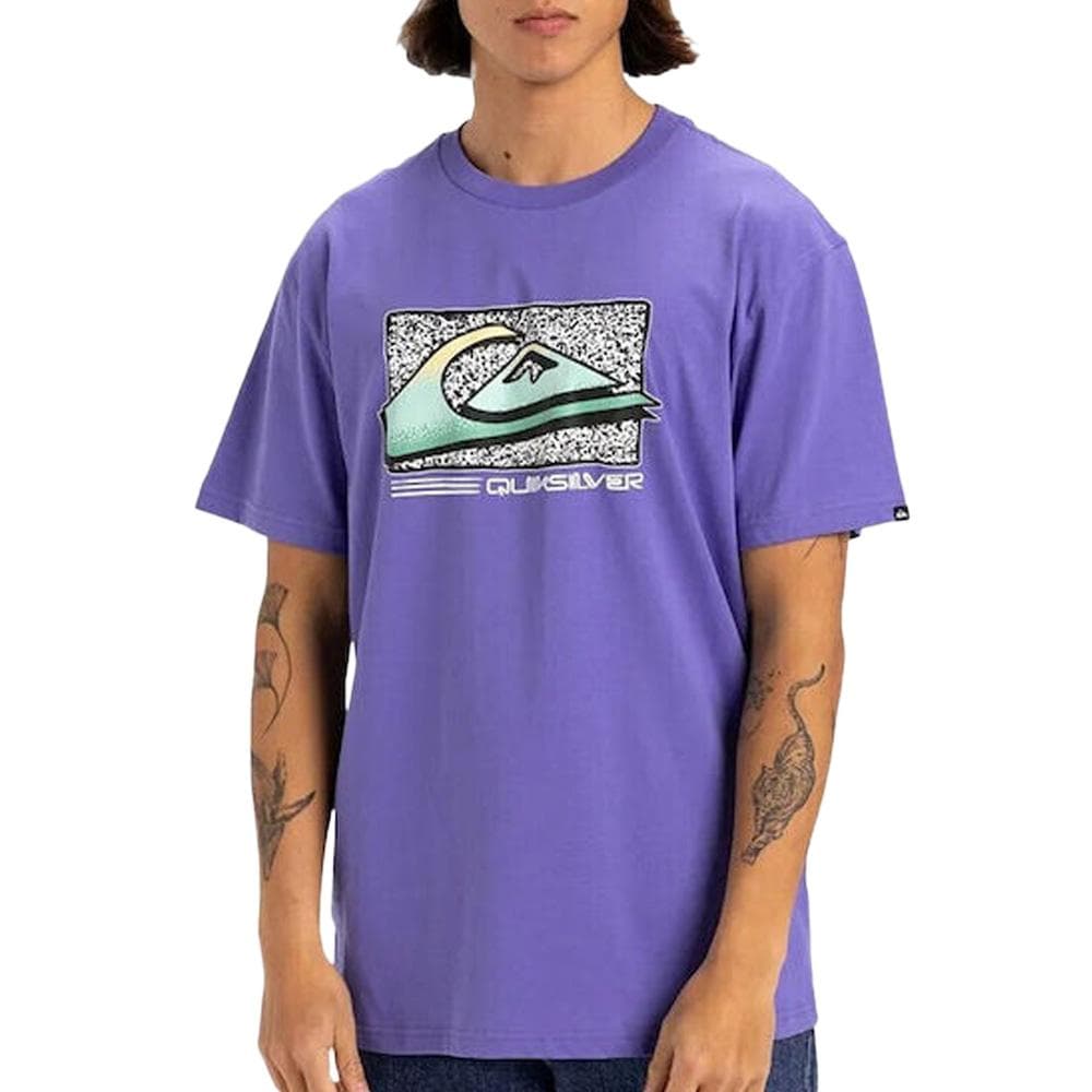 T-shirt Violet Homme Quiksilver Retro Fade Yem 1