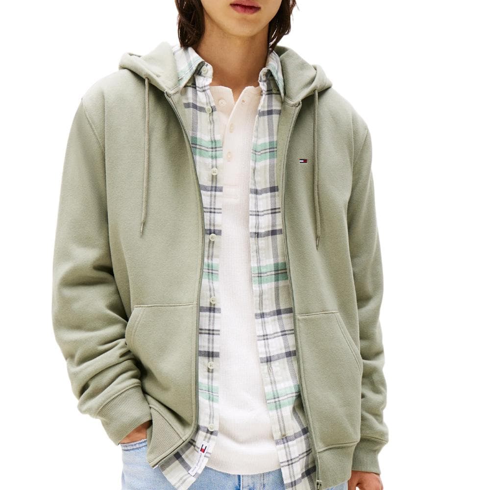 Sweat Zippé Vert Homme Tommy Hilfiger DM0DM2 1