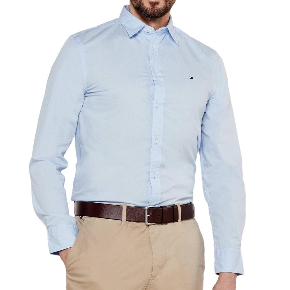 Chemise Bleu Homme Tommy Hilfiger Flex Poplin 1