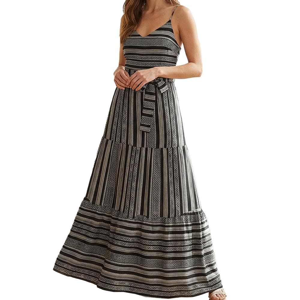 Robe Noire/Beige Femme Vero Moda Dicthe 1