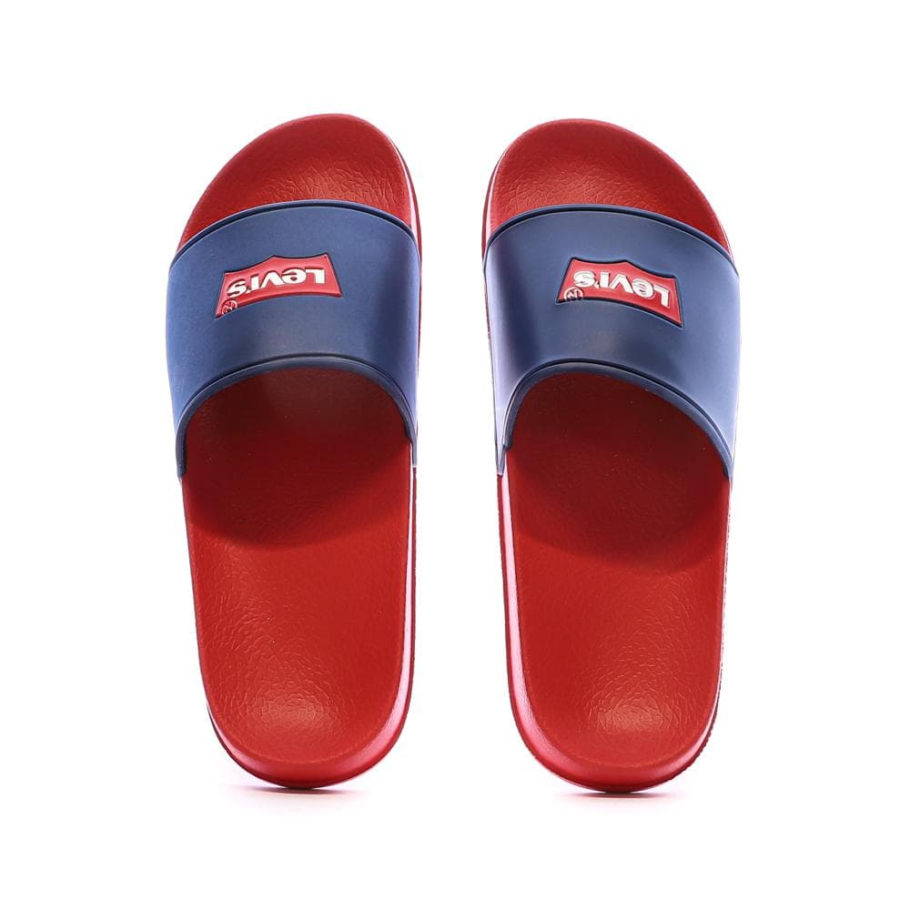Claquettes Noir/Rouge Garçon Levi's Pool 3