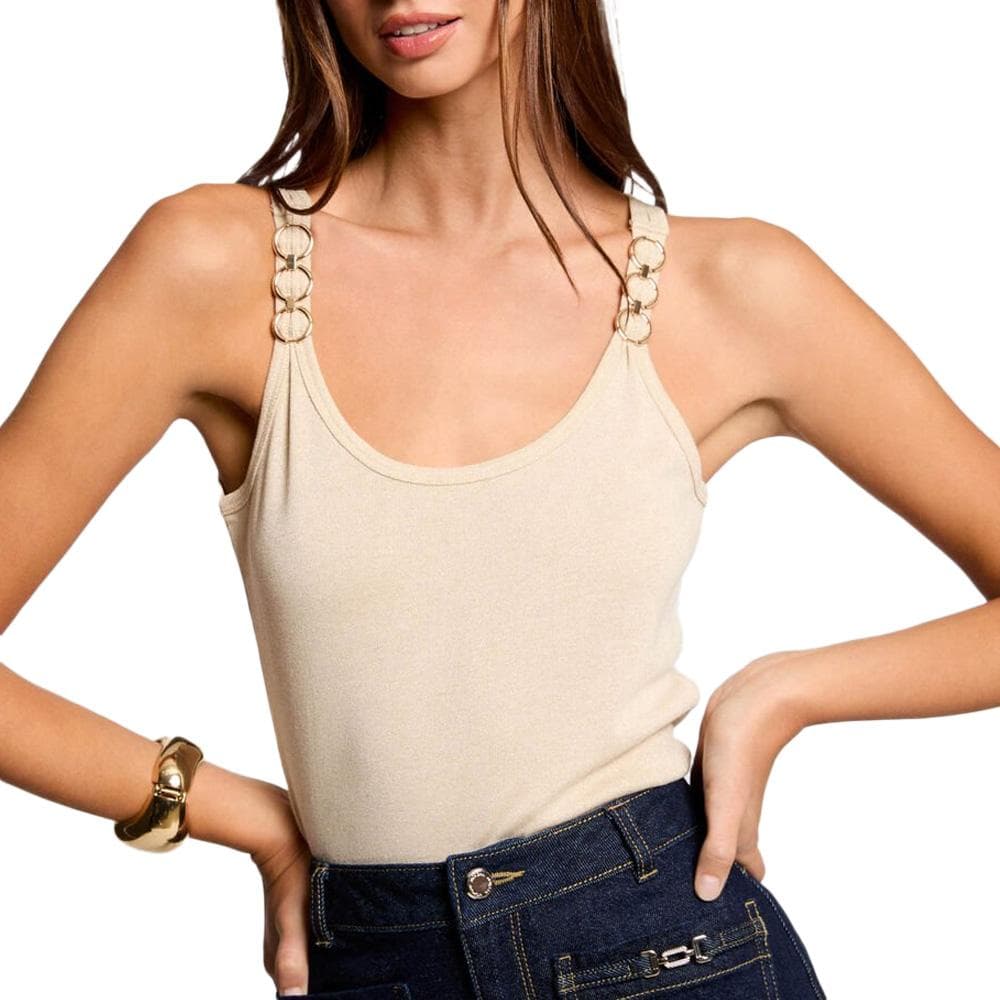 Débardeur Beige Femme Morgan Fil 1