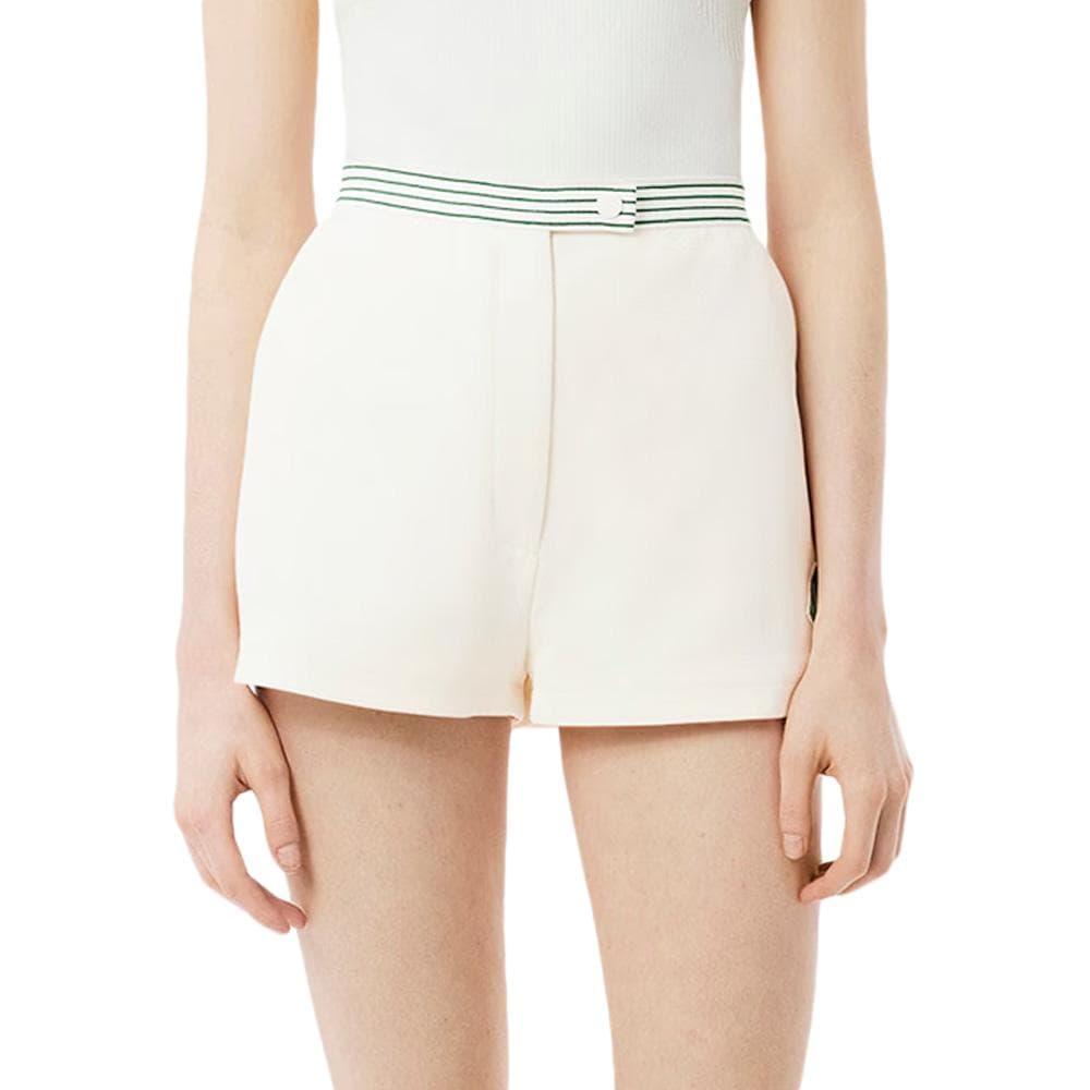 Short Blanc Femme Lacoste Runway Wool 1