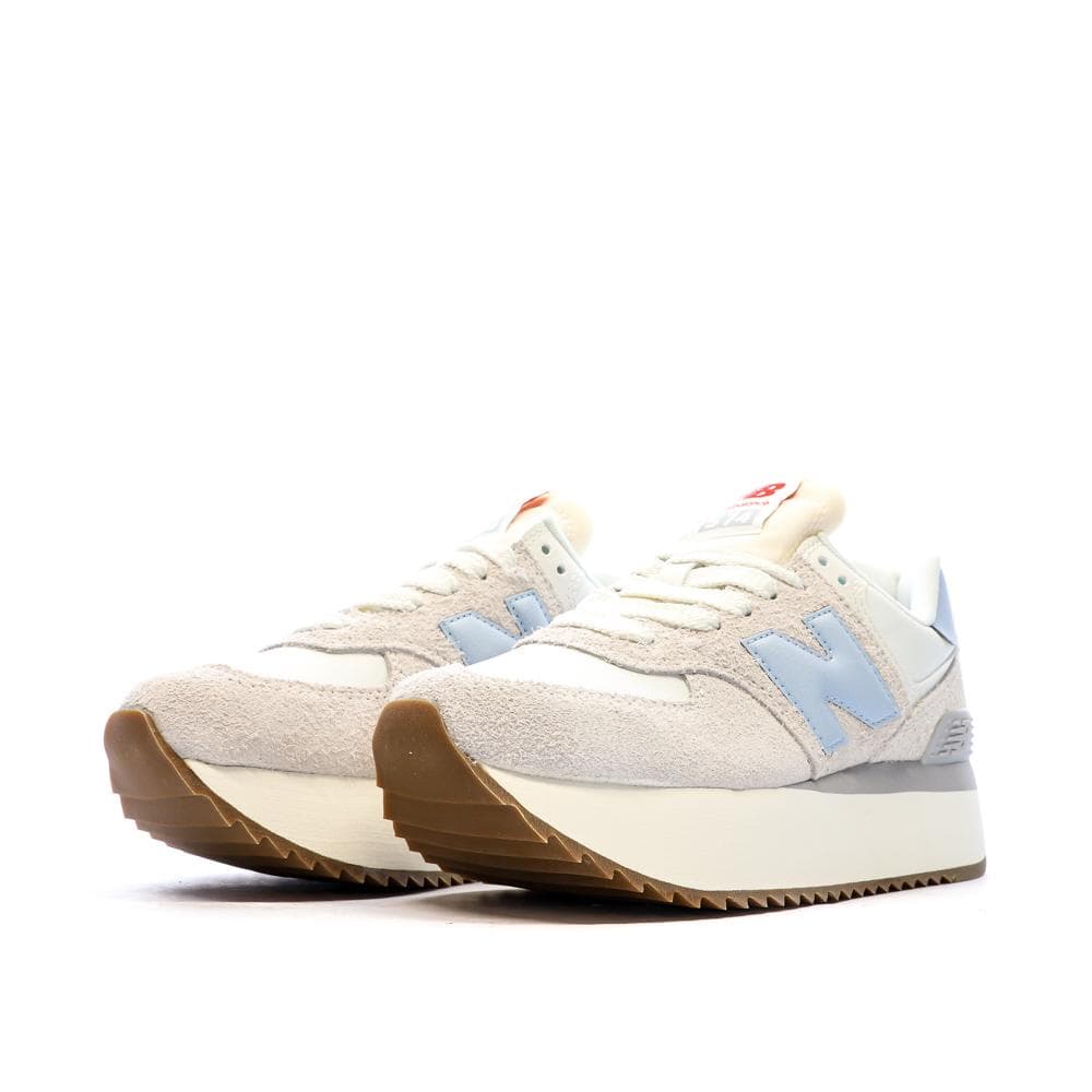 Baskets Compensé Beige/Bleu Femme New Balance 574 6