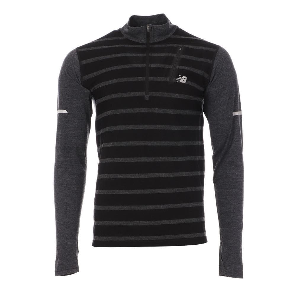 Sweat 1/2 Zip Noir/Gris Homme New Balance MT63206 1
