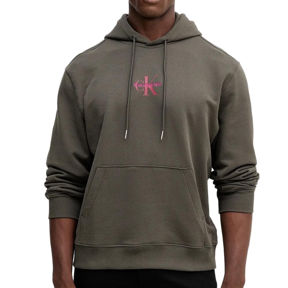 Sweat à Capuche Gris Homme Calvin Klein Jeans 350terry Micro 1