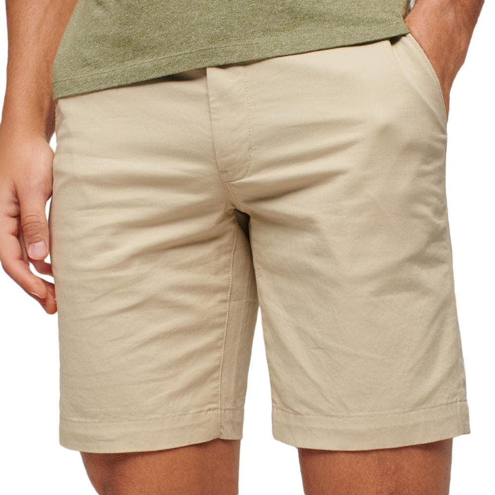 Short Chino Beige Homme Superdry Stretch 1