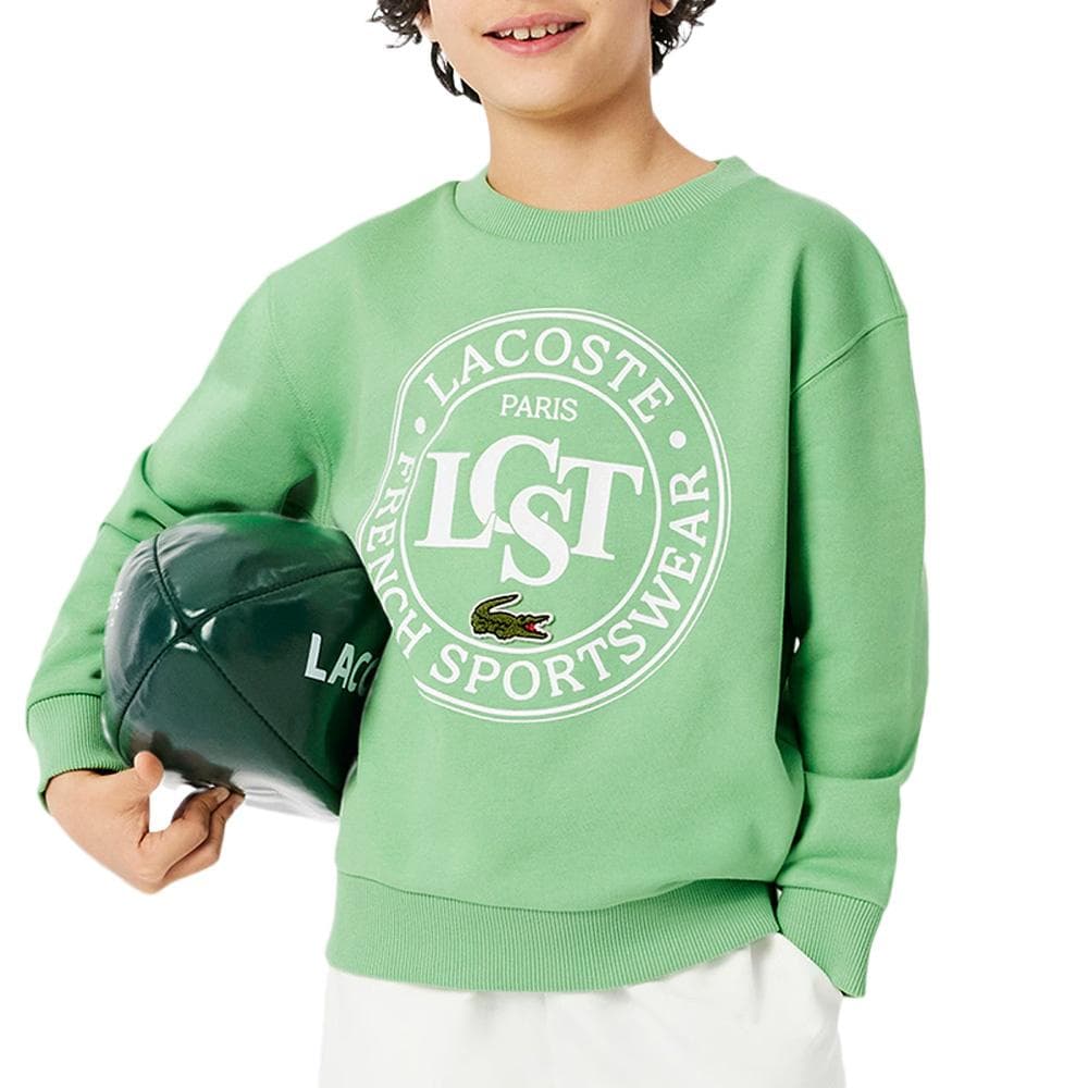 Sweat Vert Enfant Lacoste Kids Printed Crew Neck 1