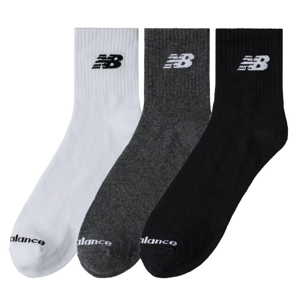 X3 Paires de Chaussettes Noir/Blanc/Gris Homme New Balance Everyday 2