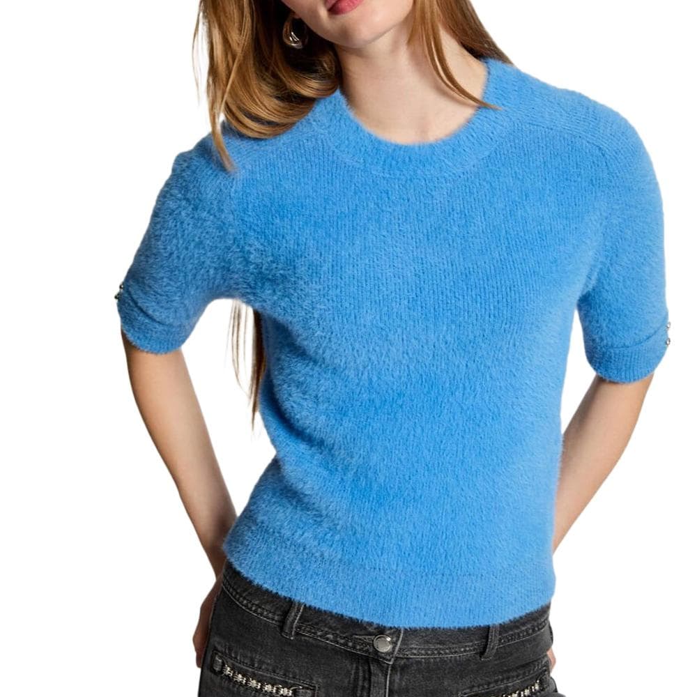 Pull Manches Courtes Bleu Femme Morgan MTOM 1