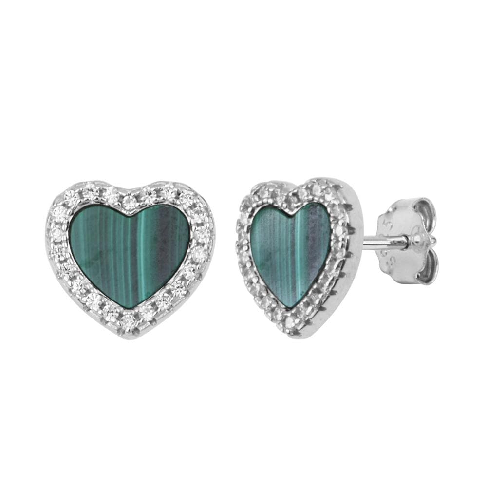 Boucles D'oreilles Cœur Vert Clio Blue Angel 1
