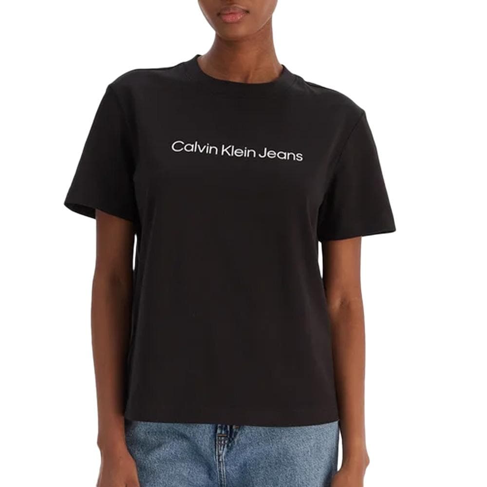 T-Shirt Noir Femme Calvin Klein Jeans LV047C912G 1