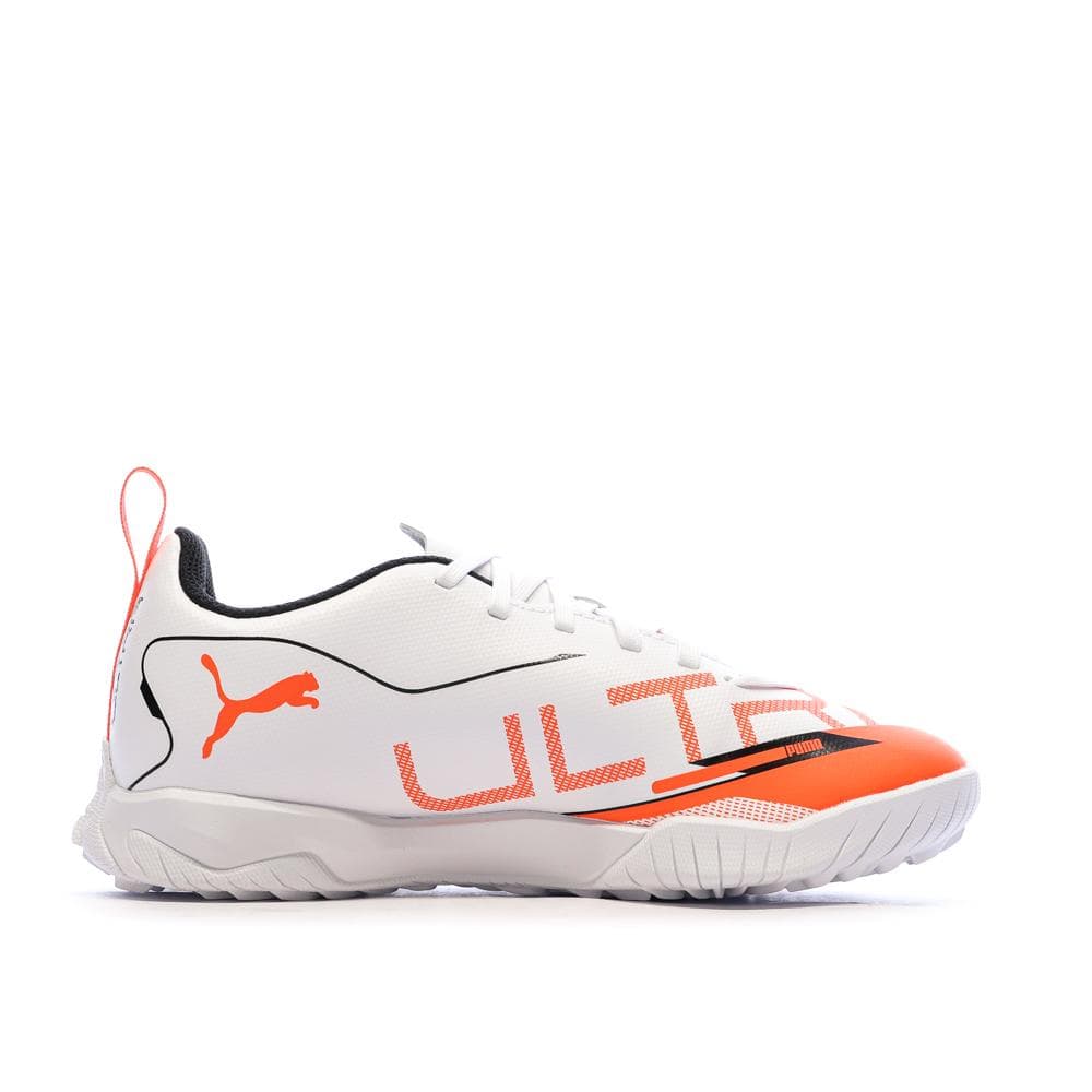 Chaussures de football Blanches/Oranges Garçon Puma Ultra 5 Play 2