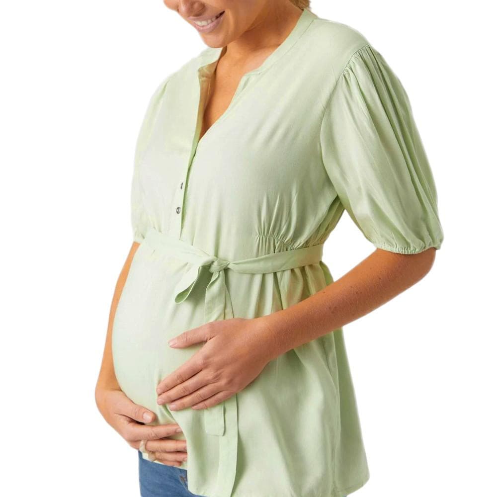 Blouse de Grossesse Verte Femme Mamalicious Mercy Lia 1