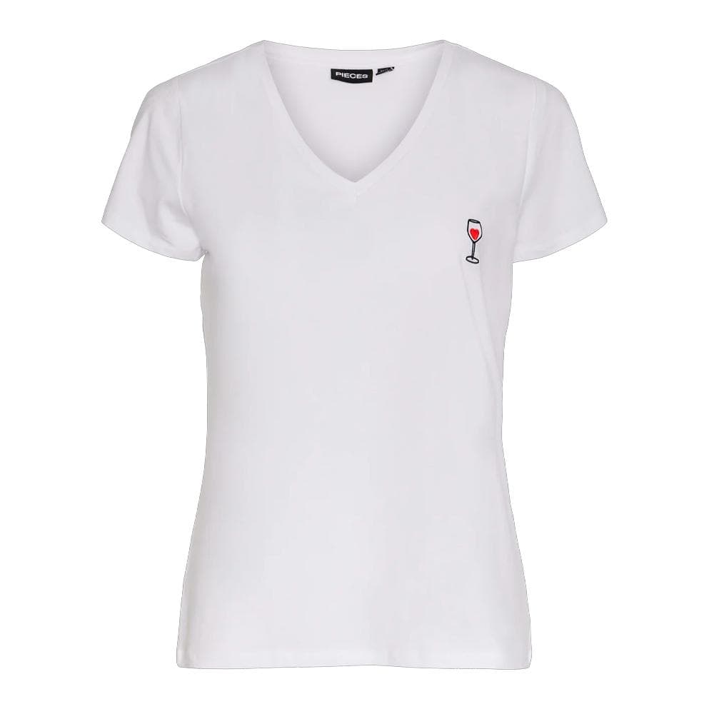 T-shirt Blanc Femme Pieces Merima 1