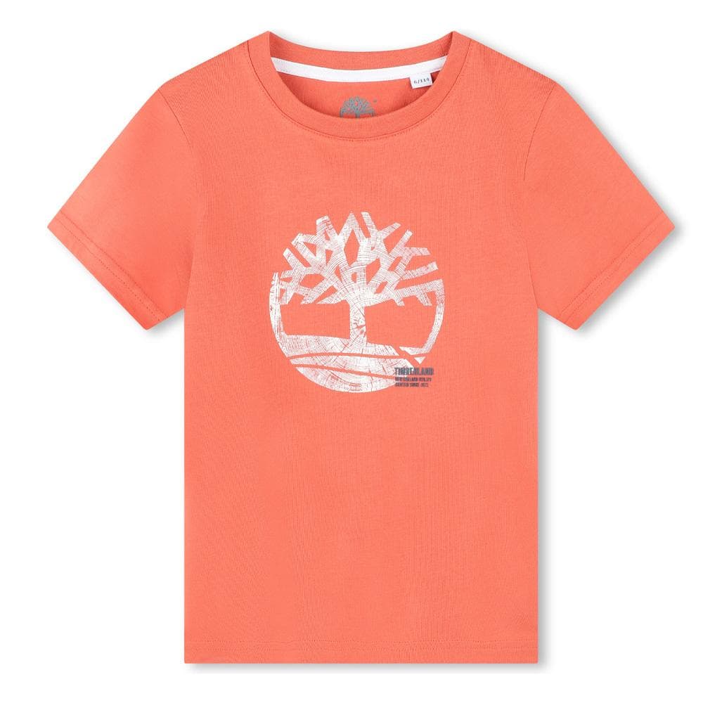 T-Shirt Orange/Rose Garçon Timberland T60087 1