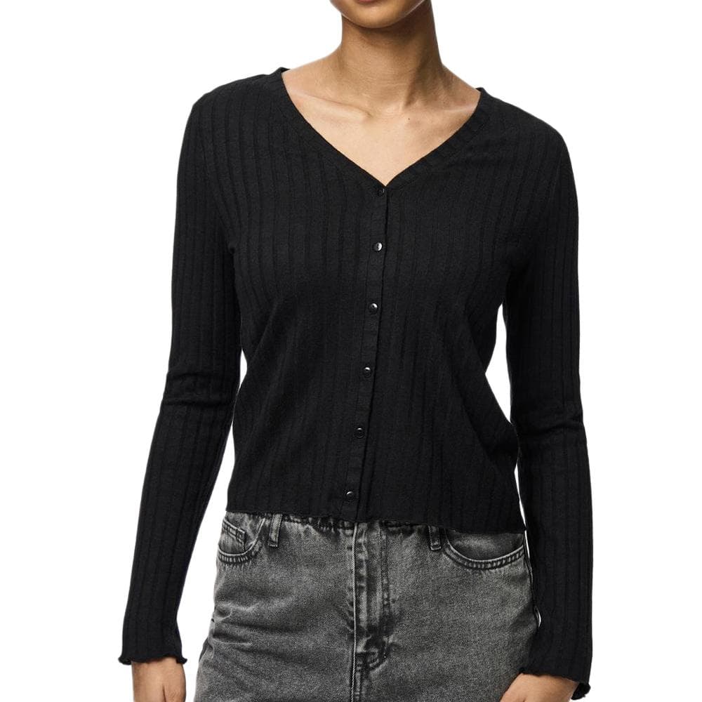 T-Shirt Manches Longues Noir Femme Pieces 17154805 1