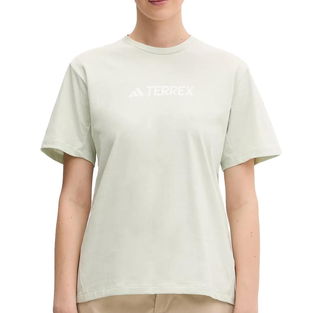 T-shirt Vert Femme Adidas W Tx Logo Tee 1