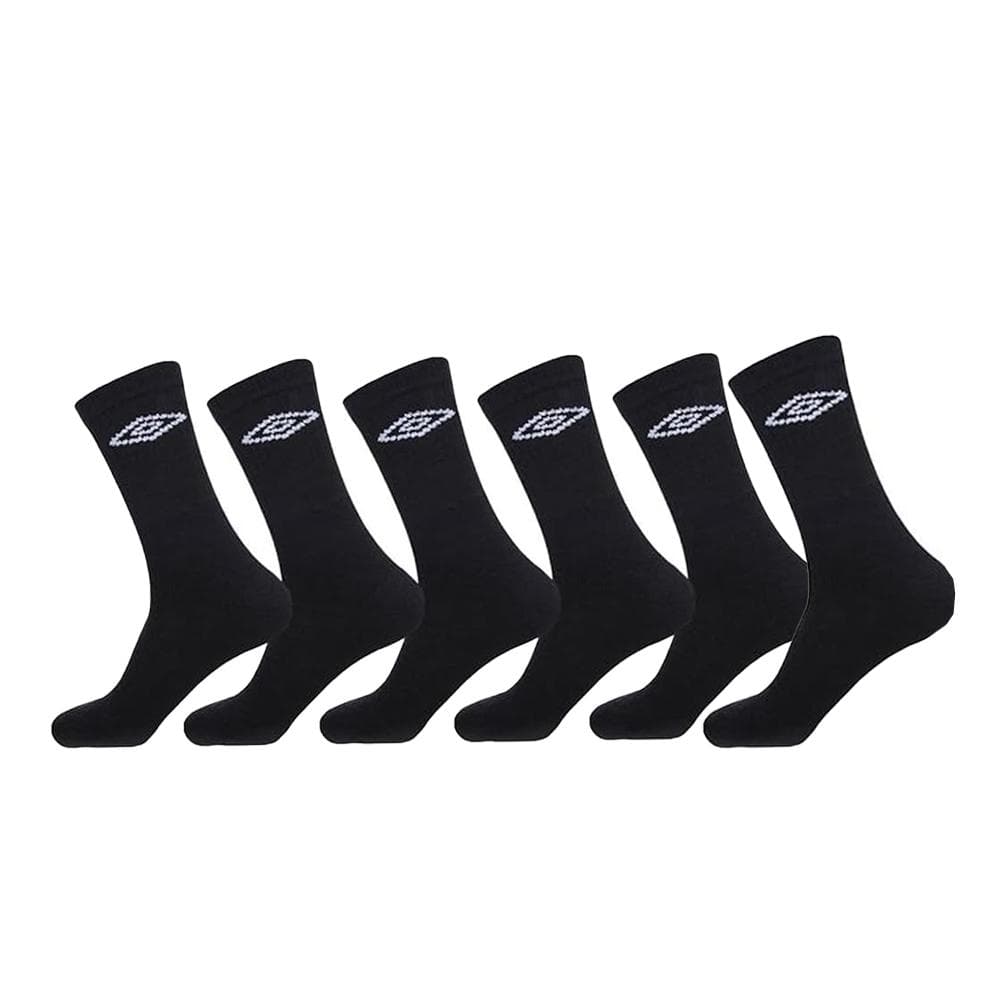 x6 Paires Chaussettes Noir Homme Umbro Tennis 1