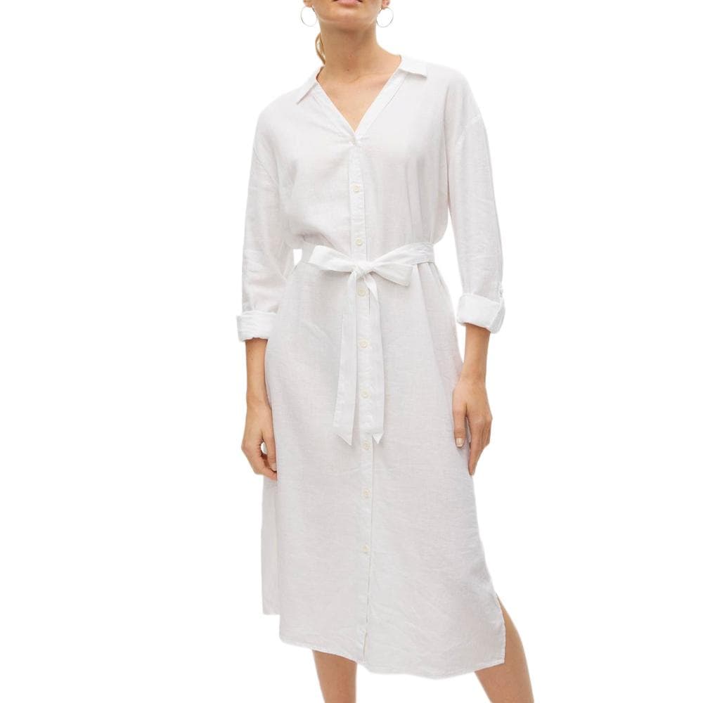 Robe Chemise Blanche Femme Vero Moda Linn 1