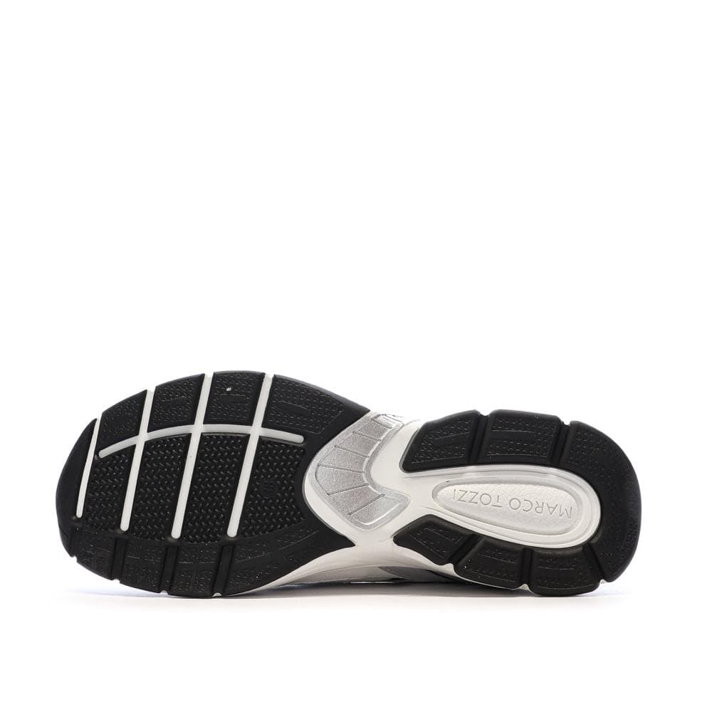 Baskets Blanches/Grises/Noires Femme Marco Tozzi Comb 5