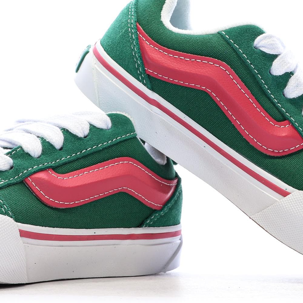 Baskets Verte/Rose Fille Vans Knu Skool 7
