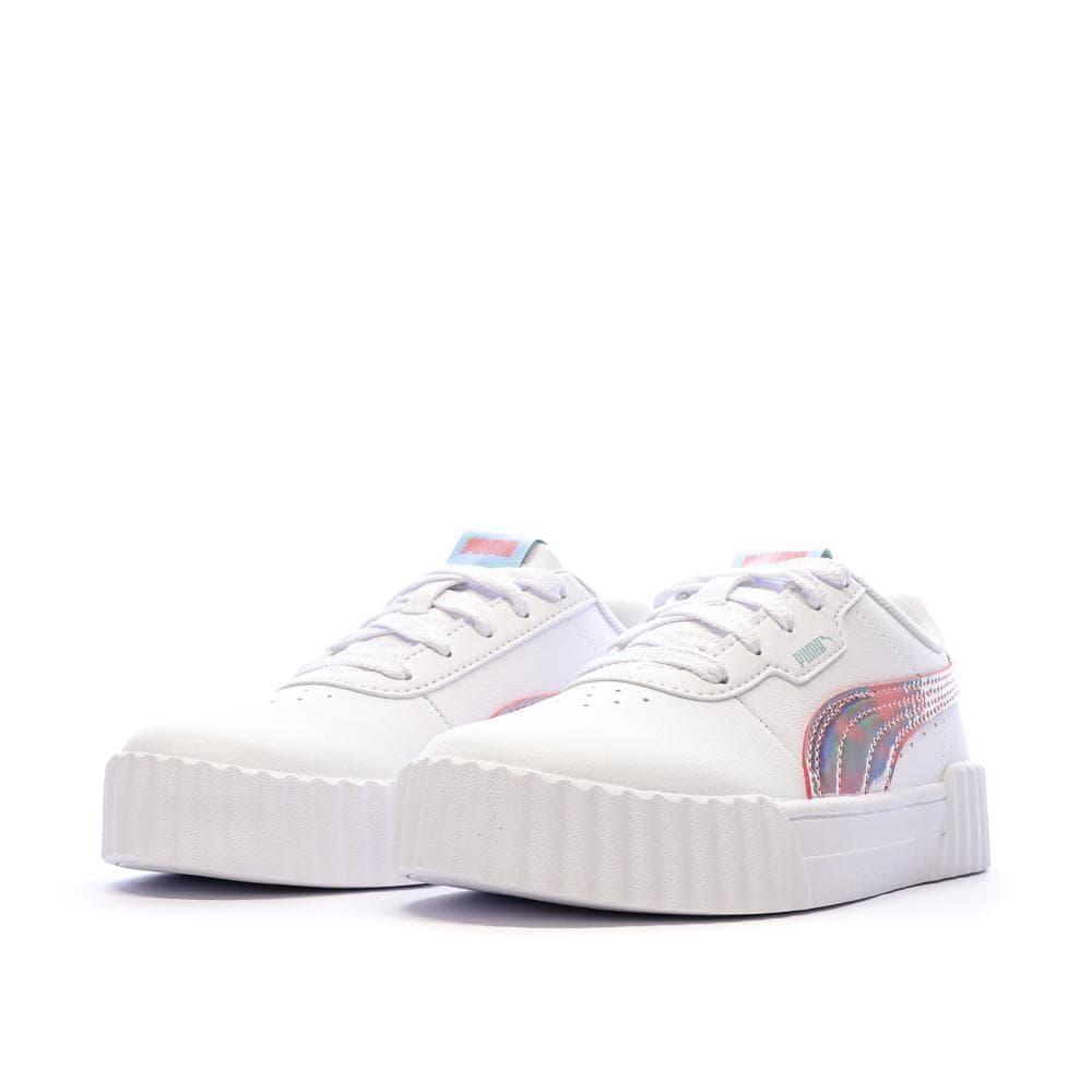 Baskets Blanches/Rose/Bleu Fille Puma Carina 3.0 6