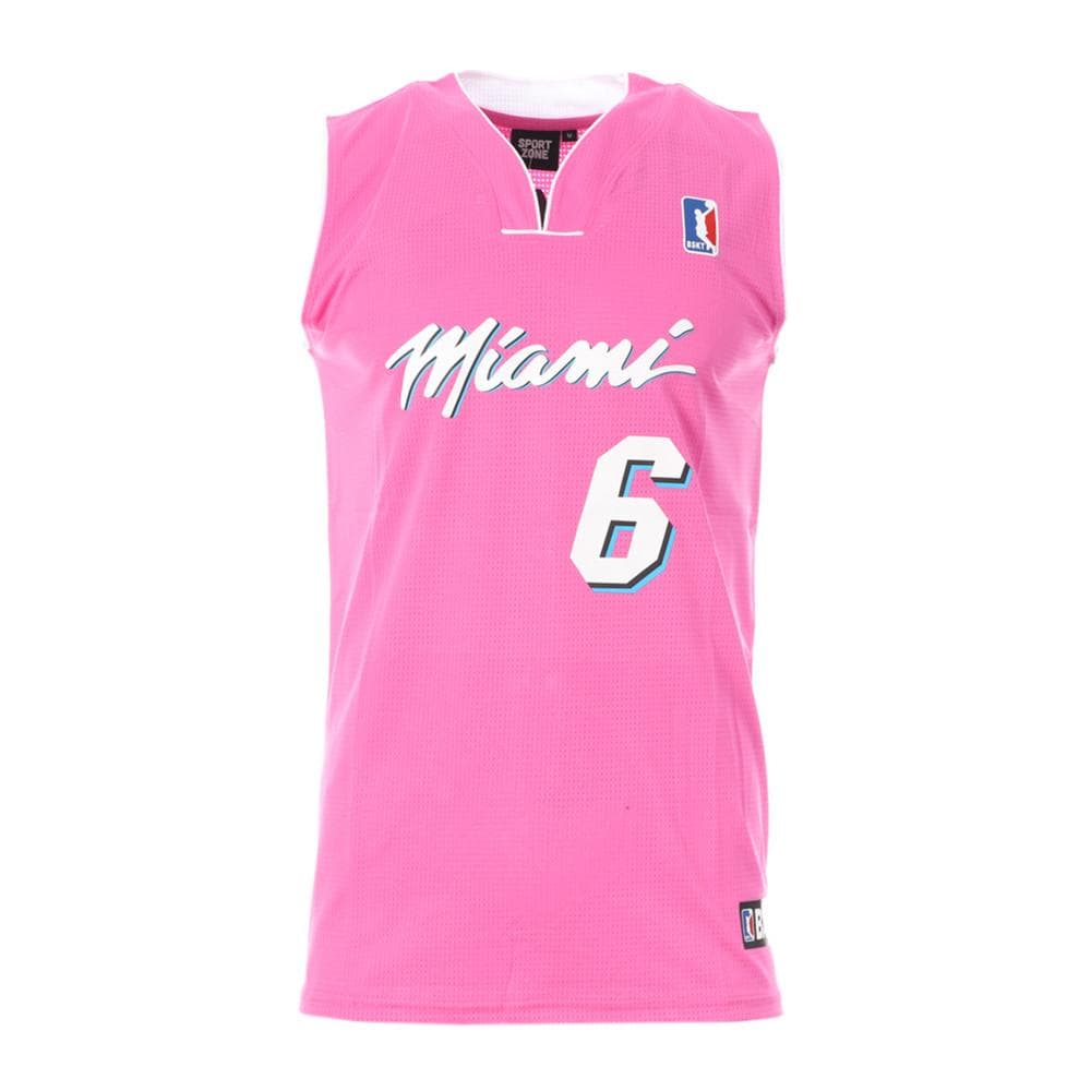 Miami Maillot de basket Rose Homme Sport Zone Miami 6 1