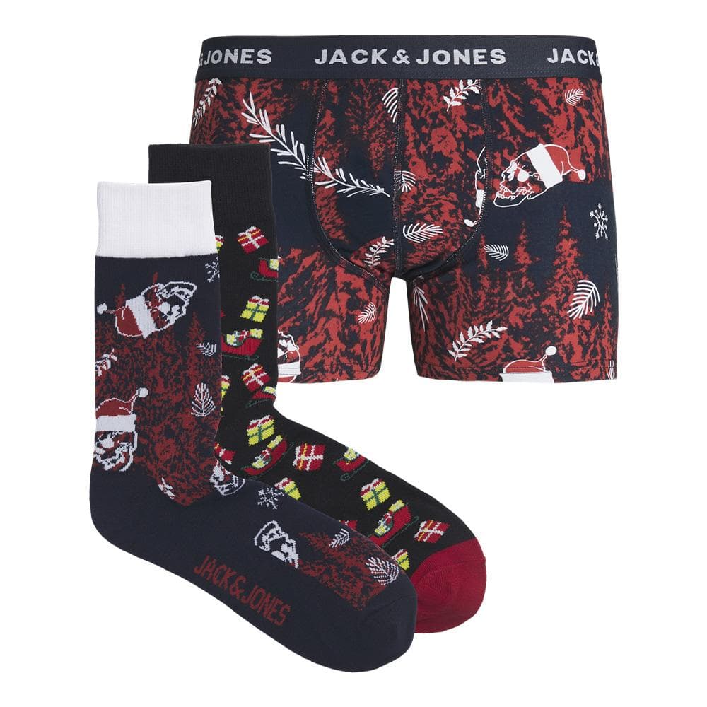 Coffret Boxer + x2 Paires de Chaussettes Marine Homme Jack & Jones Cho7 1