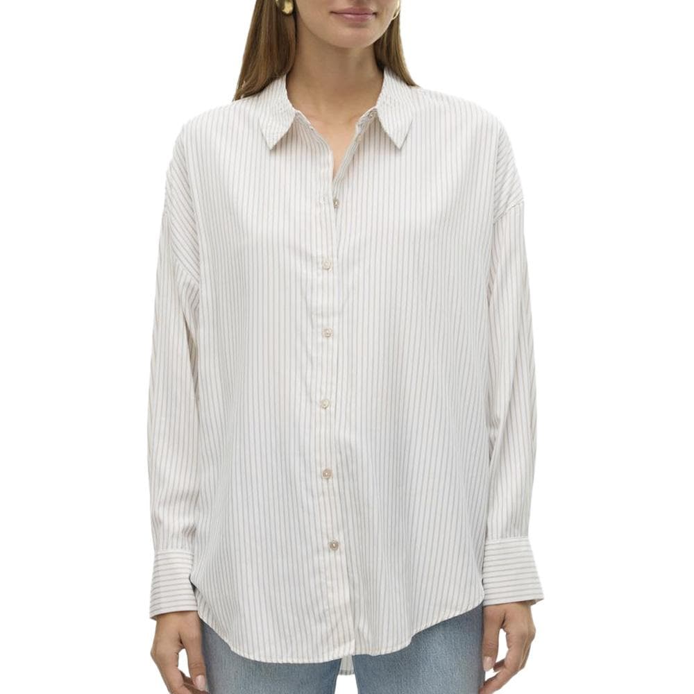 Chemise Blanc/Taupe Femme Vero Moda Nora 1