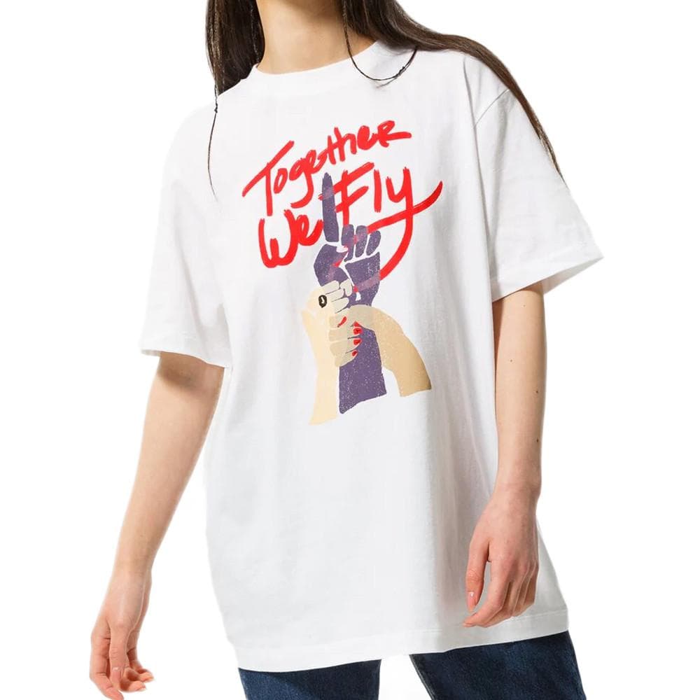 T-shirt Blanc Femme Nike Fly Collective 1