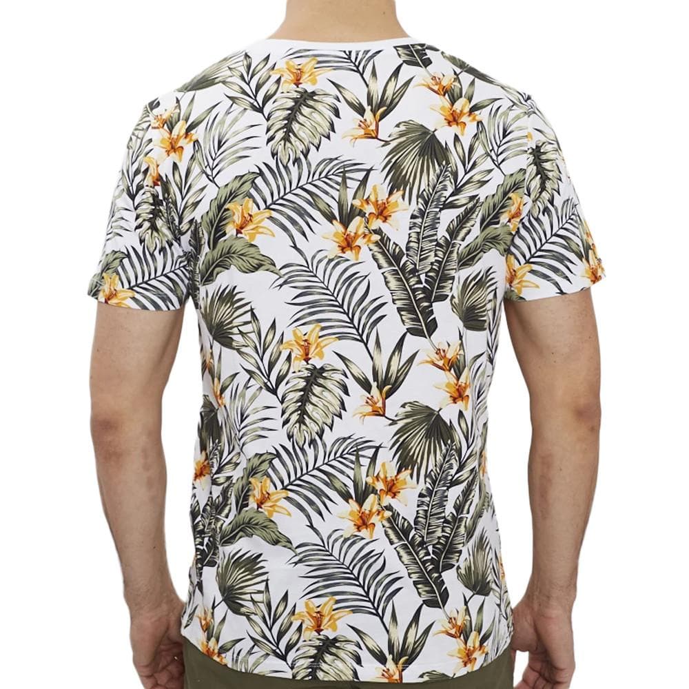T-shirt Blanc imprimés Homme Jack & Jones Tropic 2