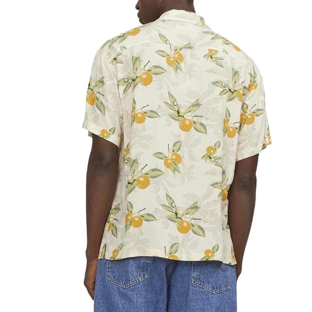 Chemise Manches Courtes Beige/Verte Homme Jack & Jones Jorluke 2
