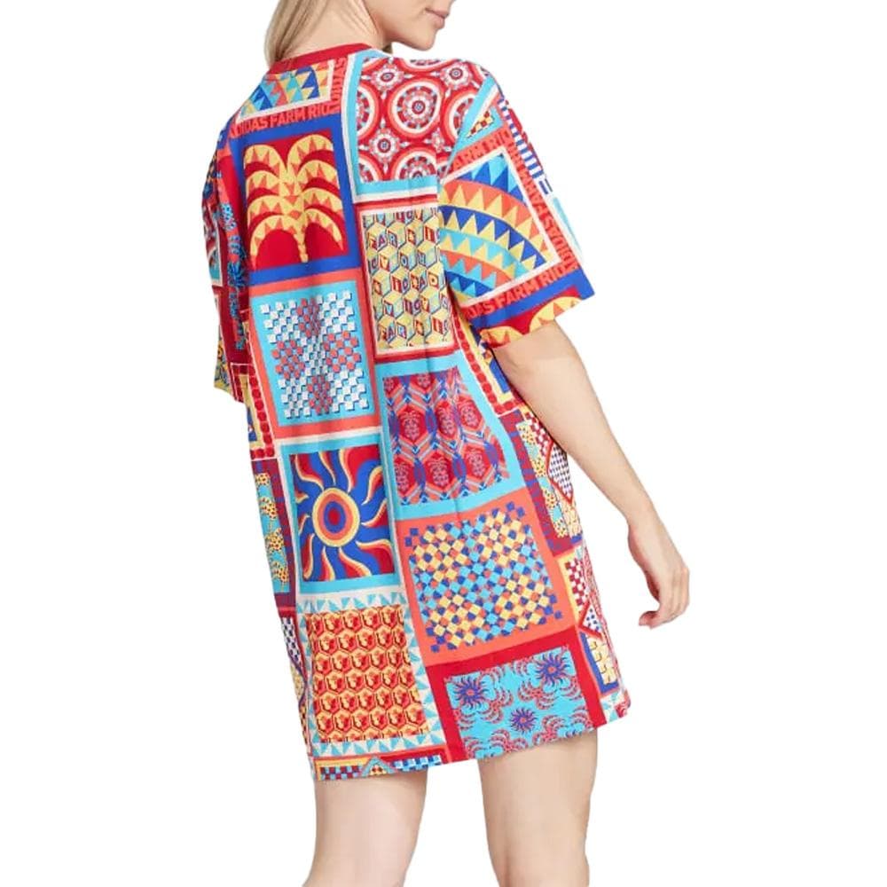 Robe Bleu/Rouge Femme Adidas Farm 2