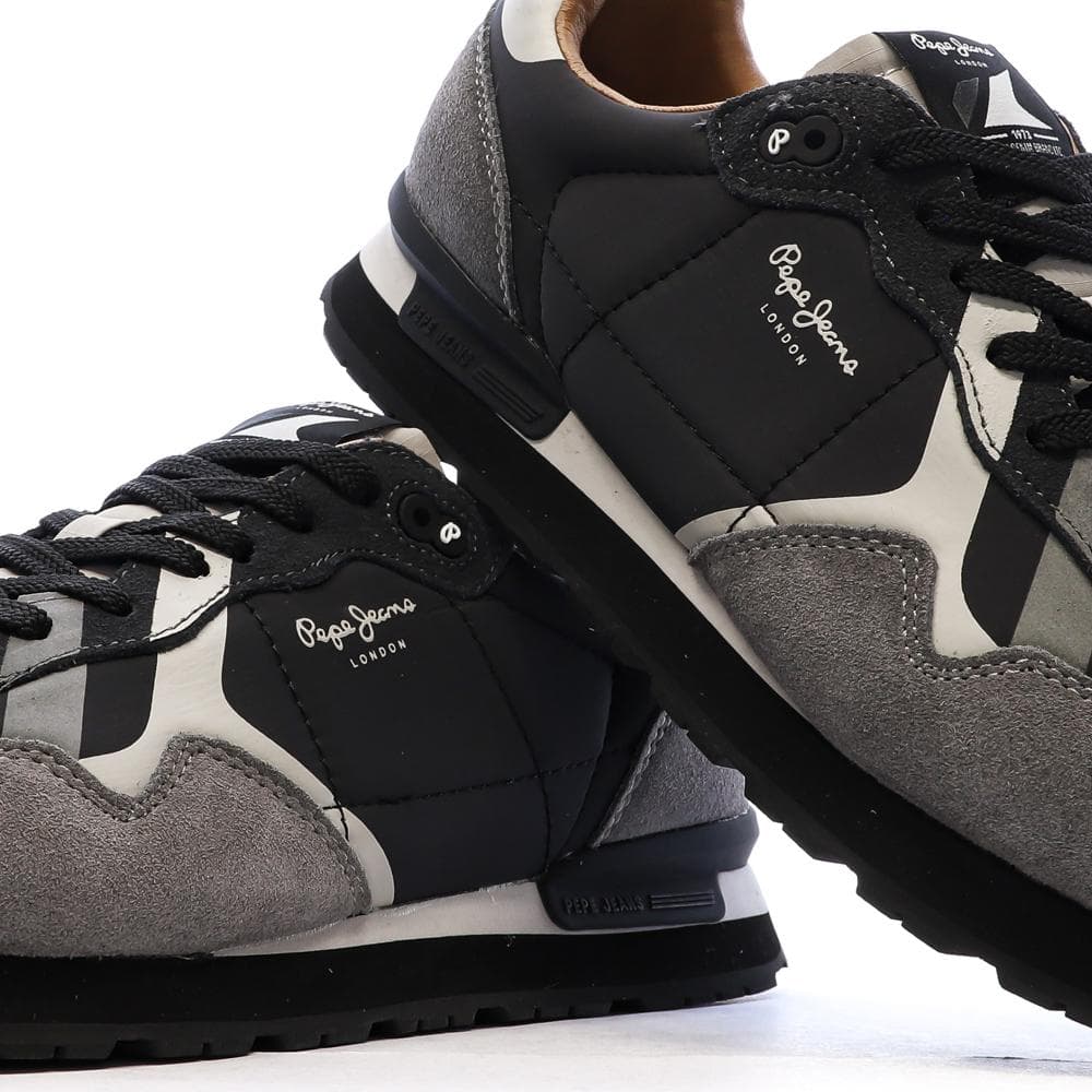 Baskets Noires/Grises Homme Pepe jeans Brit Prints 7