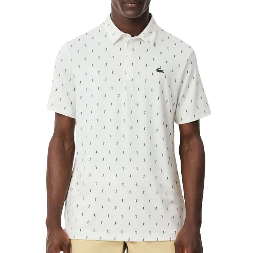 Polo de Golf Blanc Homme Lacoste regular fit protection UV 1