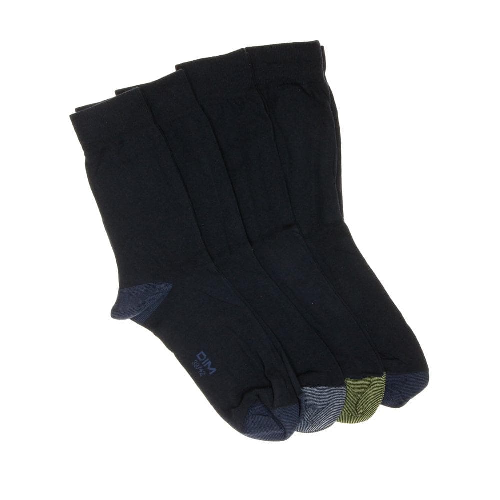 X4 Paires de Chaussettes Marine Homme Dim D06K 1