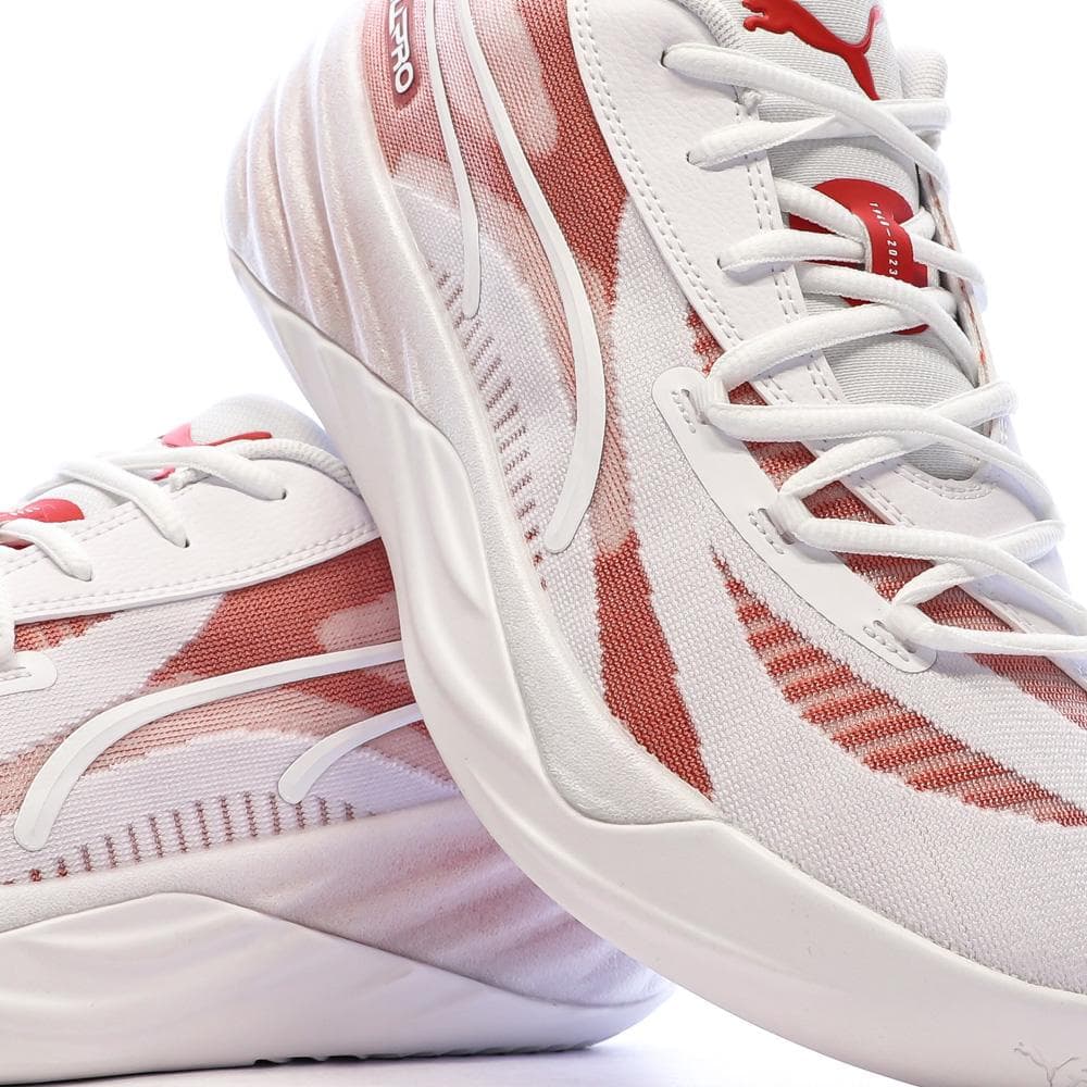 Chaussures de Basketball Blanches/Roses Homme Puma All-pro Nitro 7
