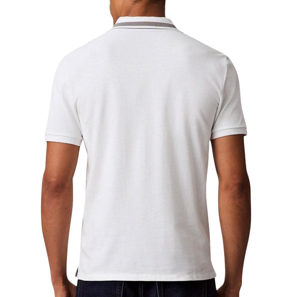 Polo Blanc Homme Calvin Klein Jeans Pique 2