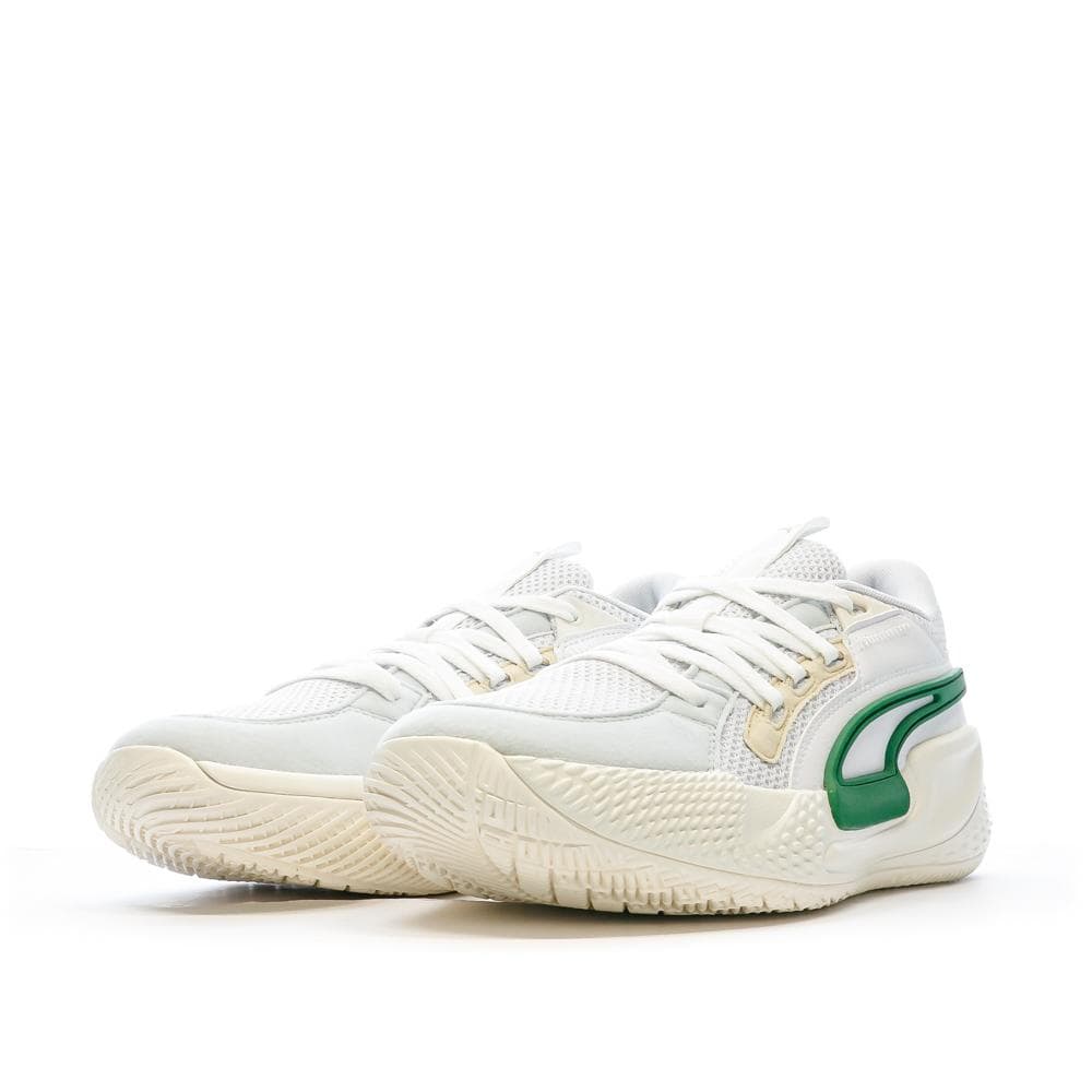 Chaussures de Basket Blanc/Vert Homme Puma Court Rider 6