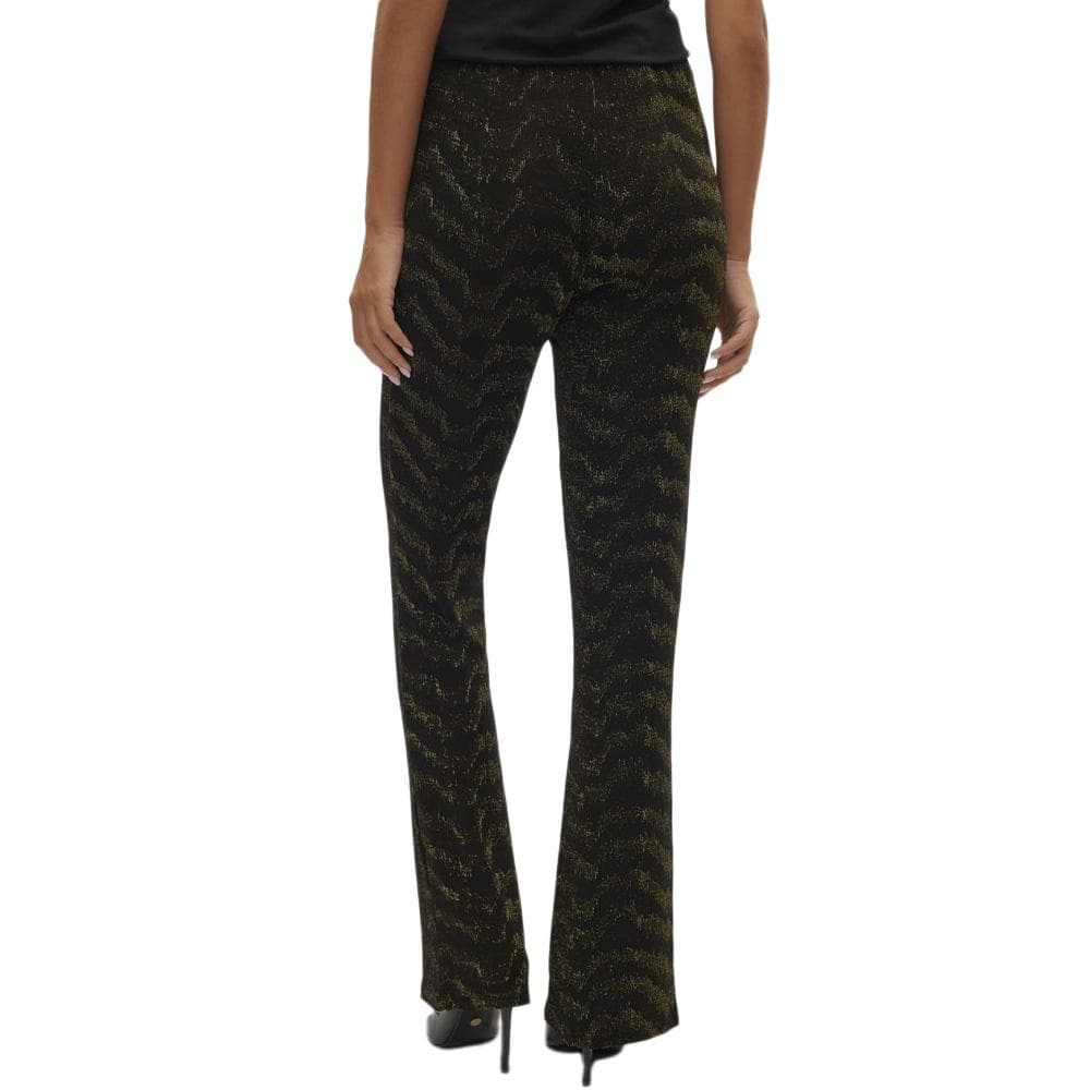 Pantalon Noir/Doré Femme Vero Moda Lucy Hw Glitter 2
