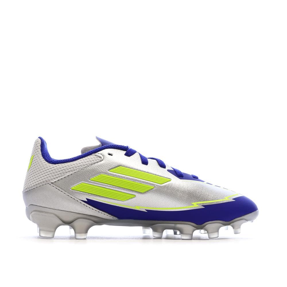 Chaussures de football Bleu/Argent Garçon Adidas F50 2