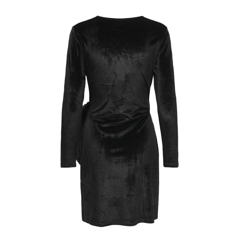 Robe Velours Noir Femme JDY Velvet Wrap 4