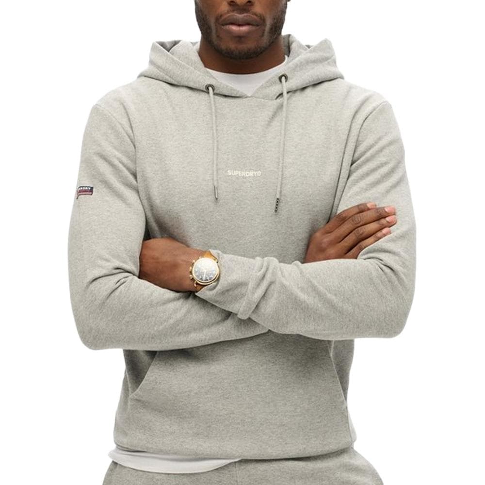 Sweat à Capuche Gris Homme Superdry Plain Hood 1