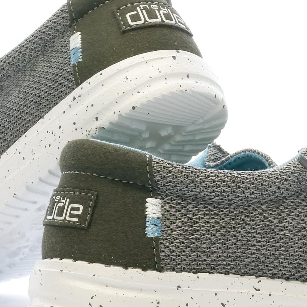 Chaussures Grise/Bleu Garçon Hey Dude Wally Youth 7