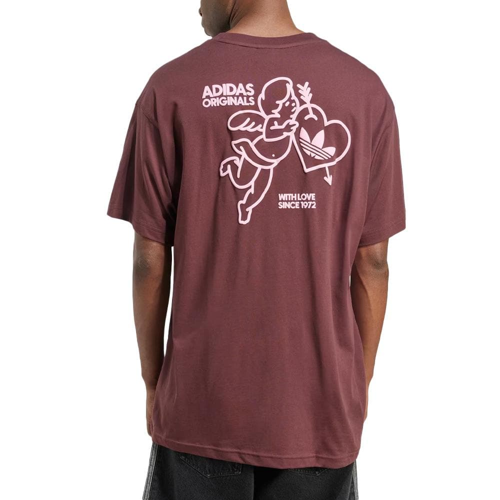 T-shirt Bordeaux Homme Graphique oversize Cupid and Heart 2